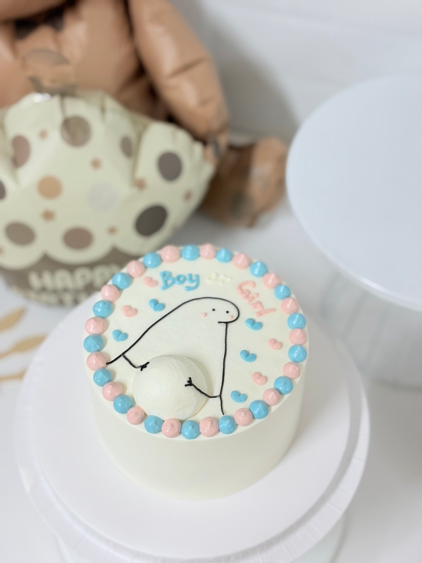 Typical Gender Reveal Cake 性別揭曉蛋糕