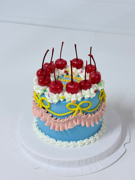 Retro Pipping Cake 復古唧花 💙🩷💛