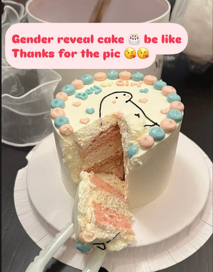 Typical Gender Reveal Cake 2 性別揭曉蛋糕
