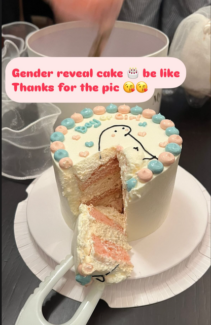 Typical Gender Reveal Cake 性別揭曉蛋糕