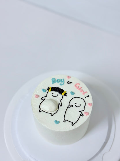 Typical Gender Reveal Cake 2 性別揭曉蛋糕