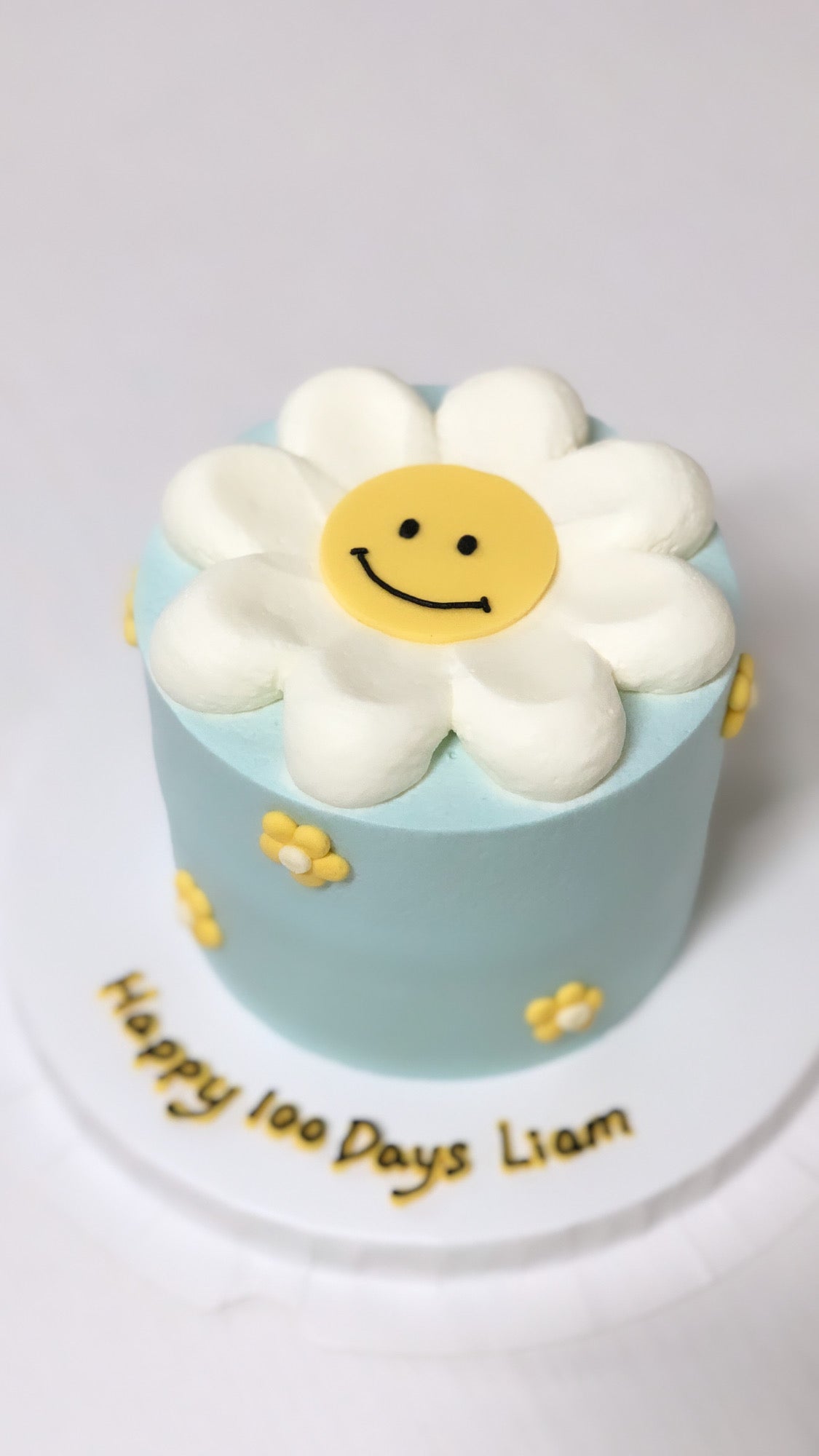 Smiley Flower 1 - Blue