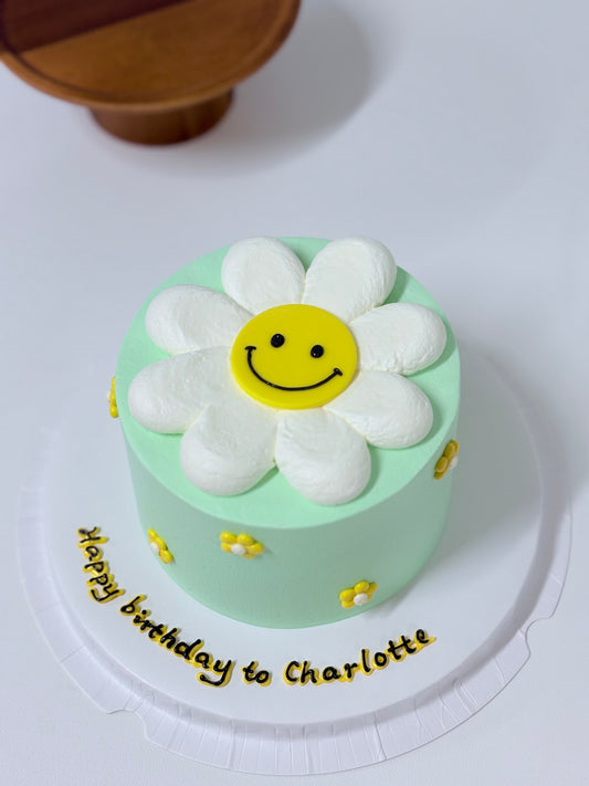 Smiley Flower 1 - Green