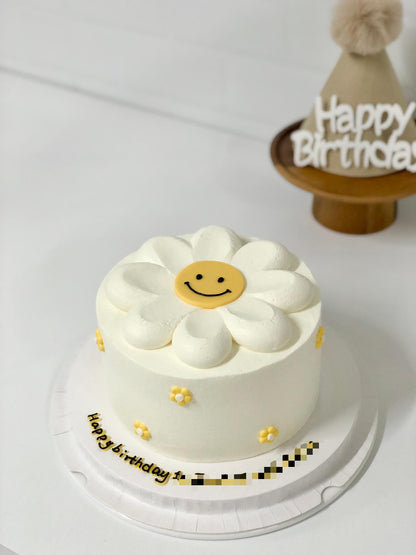 Smiley Flower 1 - White