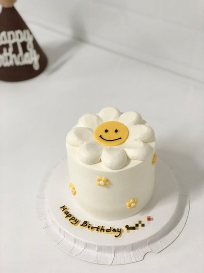 Smiley Flower 1 - White