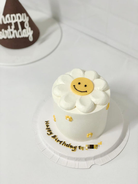 Smiley Flower 1 - White